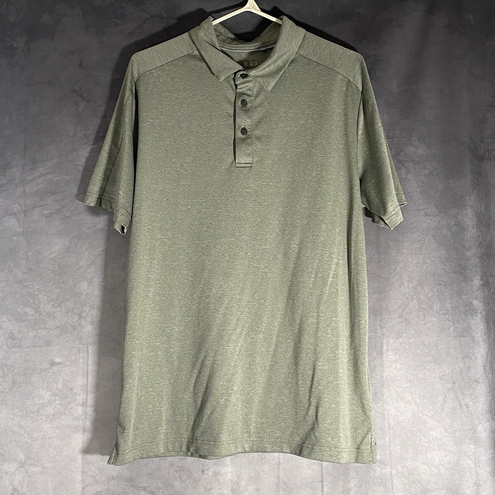 Sligo Golf Polo Grey Short Sleeve M Lightweight Breathable Activewear